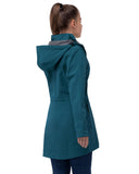 Women's Softshell Long Jacket with Detachable Hood Fleece Lined: 8000mm W/P index 1000 Level Breathable - 33,000ft