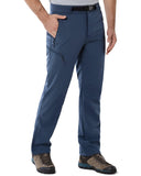 Men's Fleece Lined Snow Pants Warm Winter Waterproof Softshell Insulated Ski Pants for Hiking Snowboard Black 33,000ft