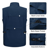 Men's 1.59 lbs Travel Vest Outerwear with 11 Multi-Pockets for Fishing Summer Outdoor 33,000ft