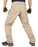 Men's Tactical Pants, Water-Resistant Ripstop Cargo Pants, Lightweight Hiking Work Pants, Outdoor Apparel Black 33,000ft