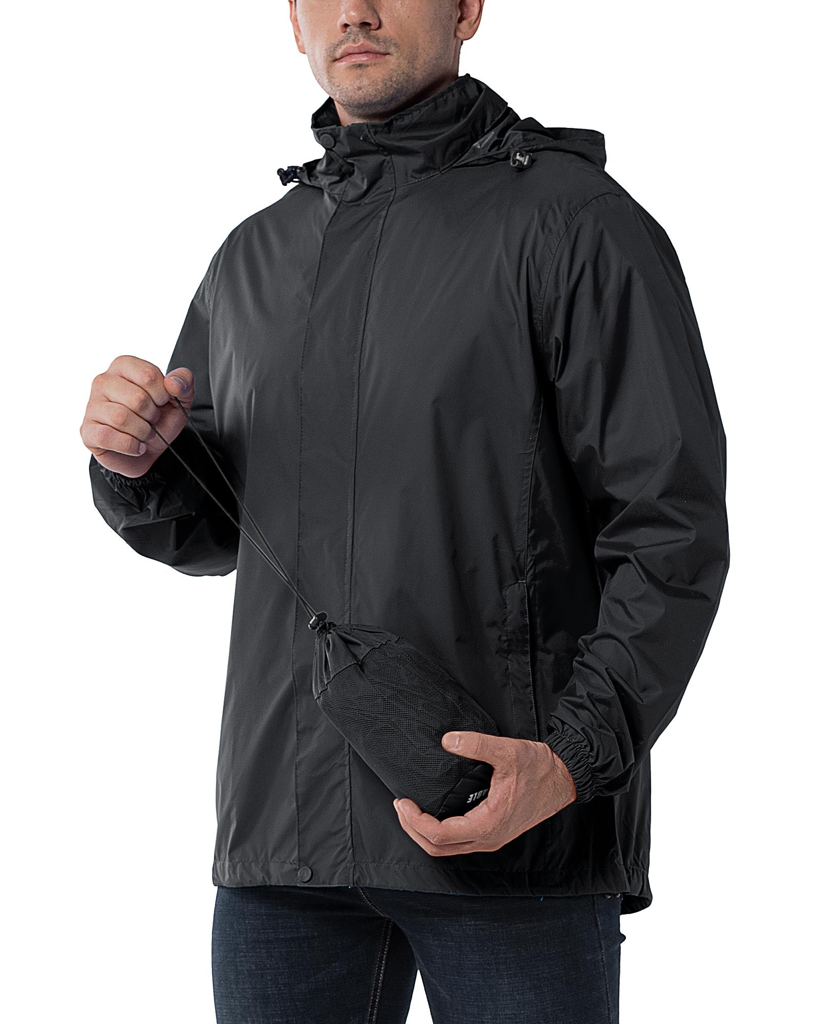 Waterproof hooded rain clearance jacket