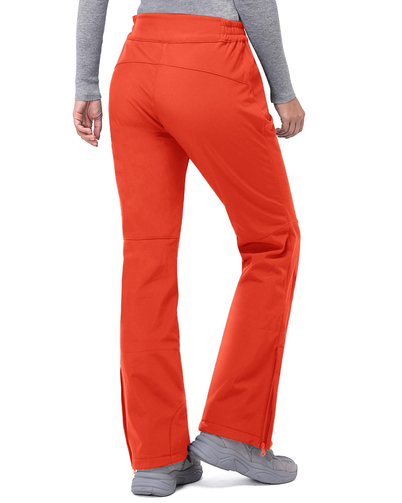 Women's Softshell Insulated Snow Pants with Boot Gaiters: 8000mm W/P Index - 33,000ft