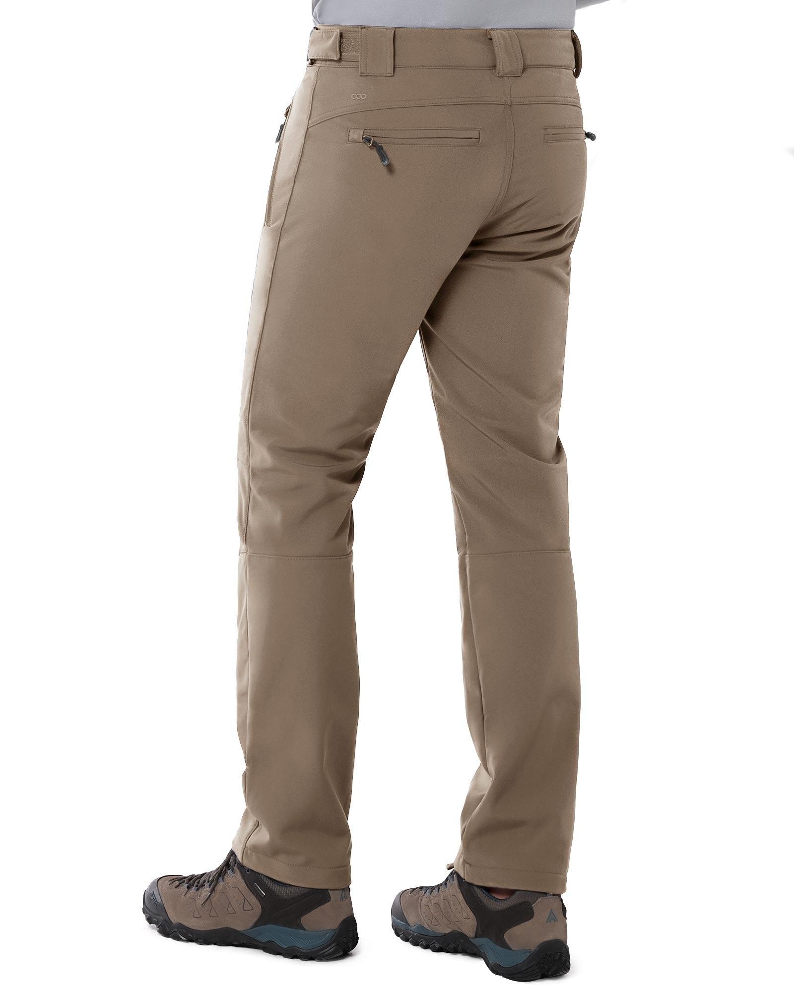 8000mm W/P Index Men’s Snow Fleece Lined Pants with 4 Pockets and Adjustable Waist - 33,000ft
