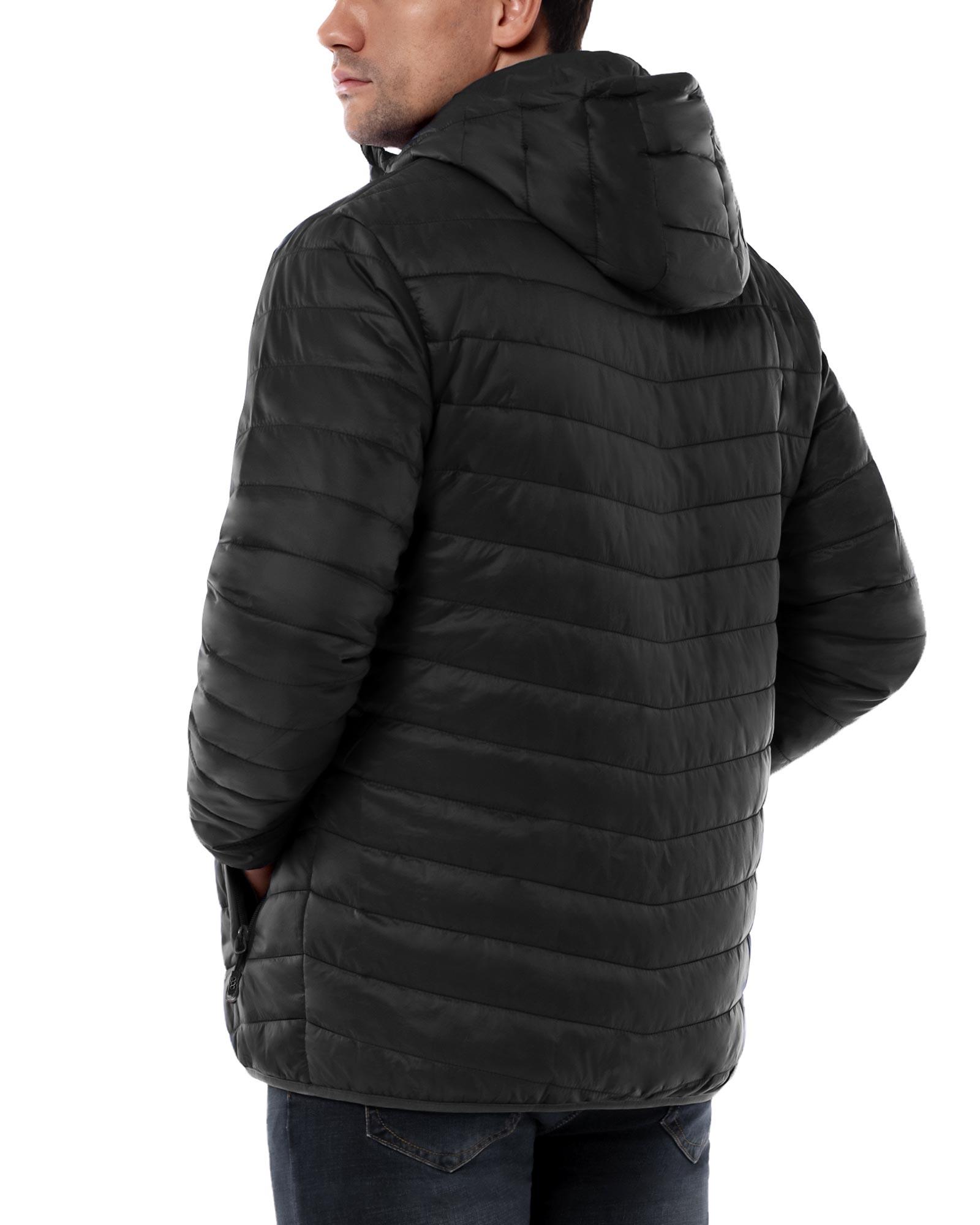 Men's 1.28lb Packable Insulated Jacket with Hood and 3 Pockets - 33,000ft