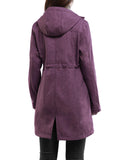 Women's Softshell Long Jacket with Hood Fleece Lined: 8000mm W/P index 1000 Level Breathable - 33,000ft