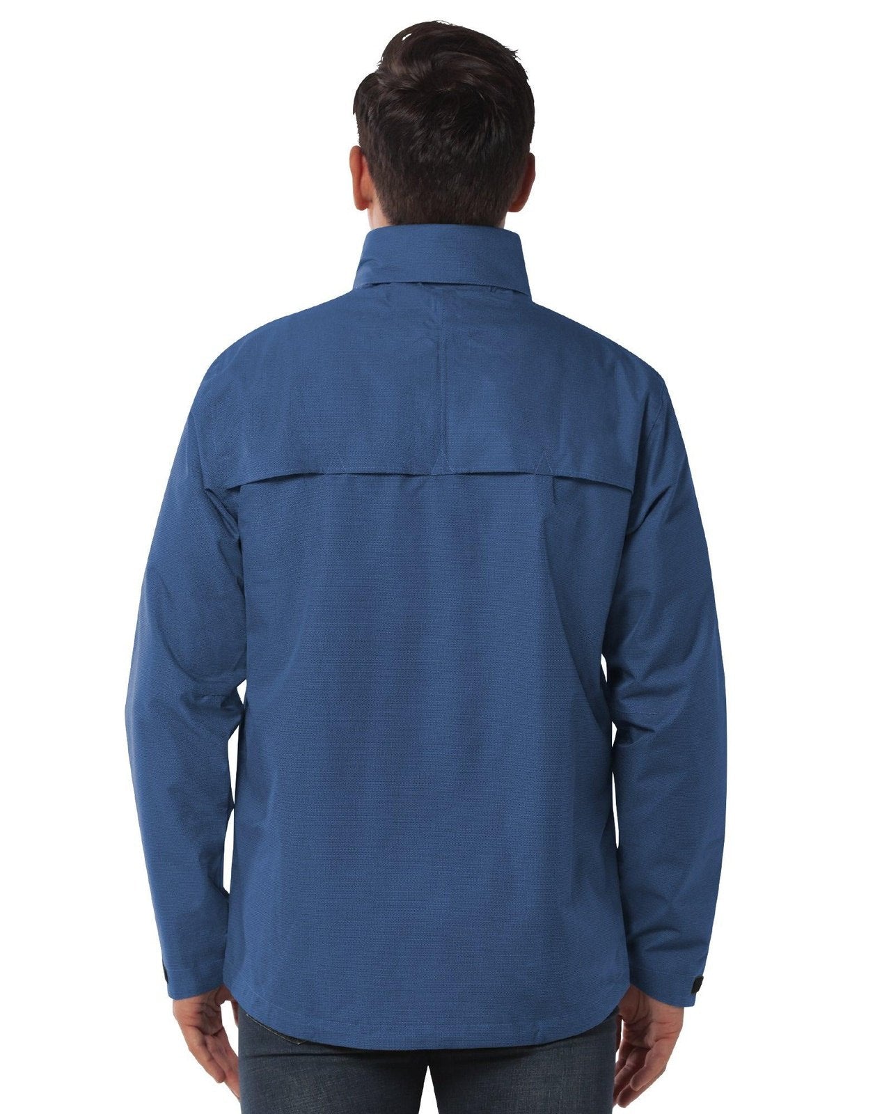 1.34 lbs/10000 mmH2O Index/5000 Level Breathable  Men's Rain Jacket with 2 Multi Pockets 33,000ft