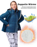 Women's Waterproof 3 in 1 ski Jacket Windproof Winter Snow Coat Ski Snowbaording Jackets Warm Raincoat 33,000ft
