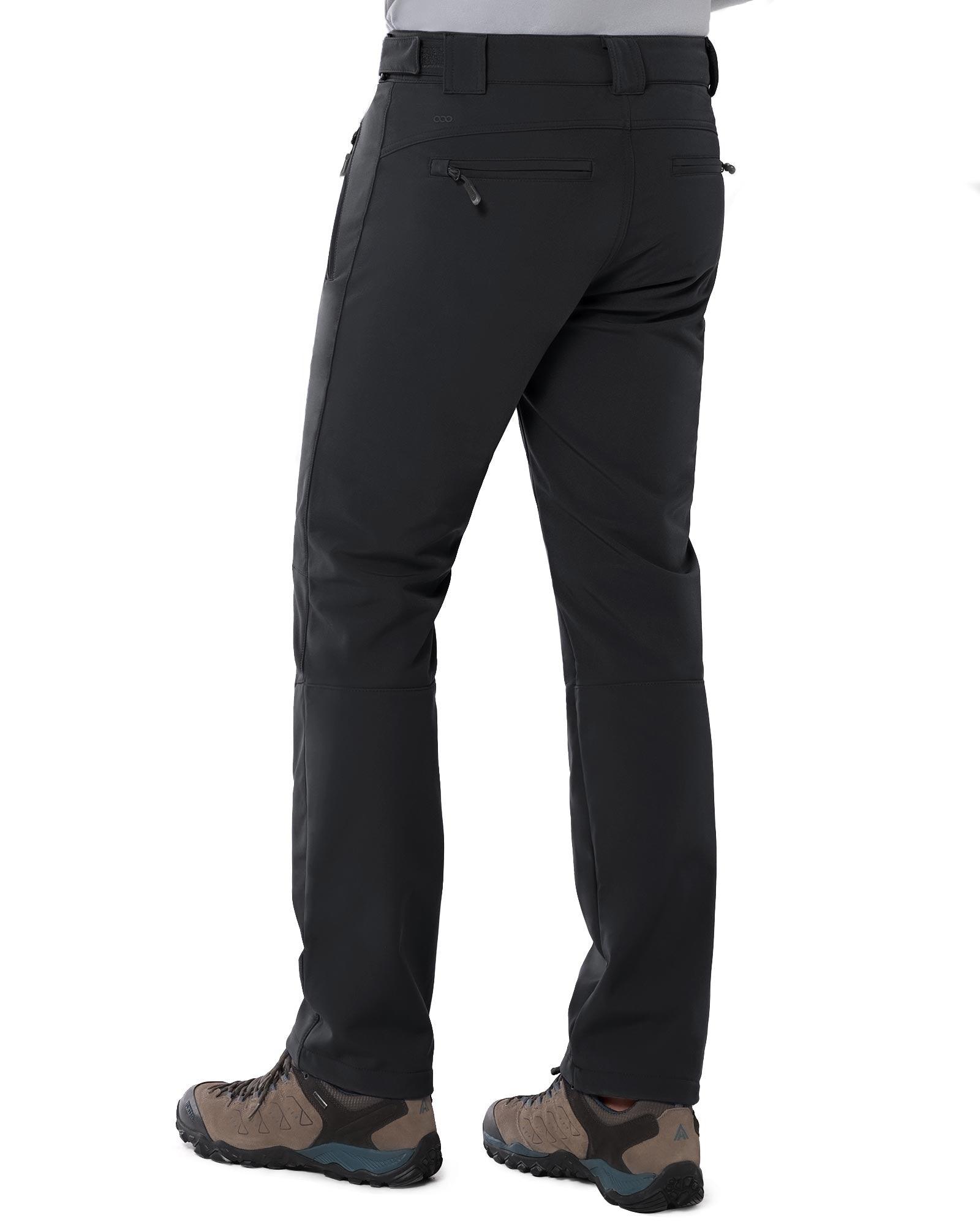 8000mm W/P Index Men’s Snow Fleece Lined Pants with 4 Pockets and Adjustable Waist - 33,000ft