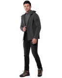 Men's Softshell Jacket Fleece Lined, Water Resistant Winter Warm Shell Jacket Coat Lightweight Outdoor Hiking - 33,000ft