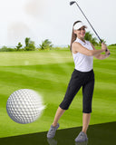 Women's UPF 50+ Elastic Waist 17" Capri Golf Pants with 4 Pockets