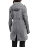 Women's Softshell Long Jacket with Hood Fleece Lined: 8000mm W/P index 1000 Level Breathable - 33,000ft
