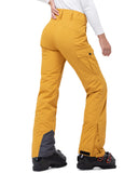 33,000ft Women's Insulated Snow Pants, Waterproof Snowboard Ski Pants with Boot Gaiters Black