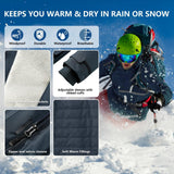 Men's Waterproof Insulated Winter Jacket with Hood, Long Coats Anorak Padded Warm Parka for Ski Snow Sports 33,000ft