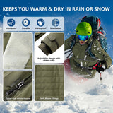 Men's Waterproof Insulated Winter Jacket with Hood, Long Coats Anorak Padded Warm Parka for Ski Snow Sports 33,000ft
