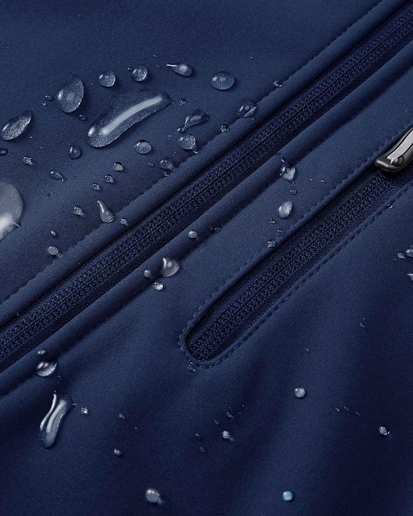 Men's Softshell Jacket with Hood Fleece Lined Windbreaker Lightweight Waterproof Jackets for Hiking - 33,000ft