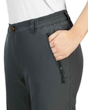 Women's UPF 50+ Button-Waist 17" Capri Golf Pants with 4 Pockets