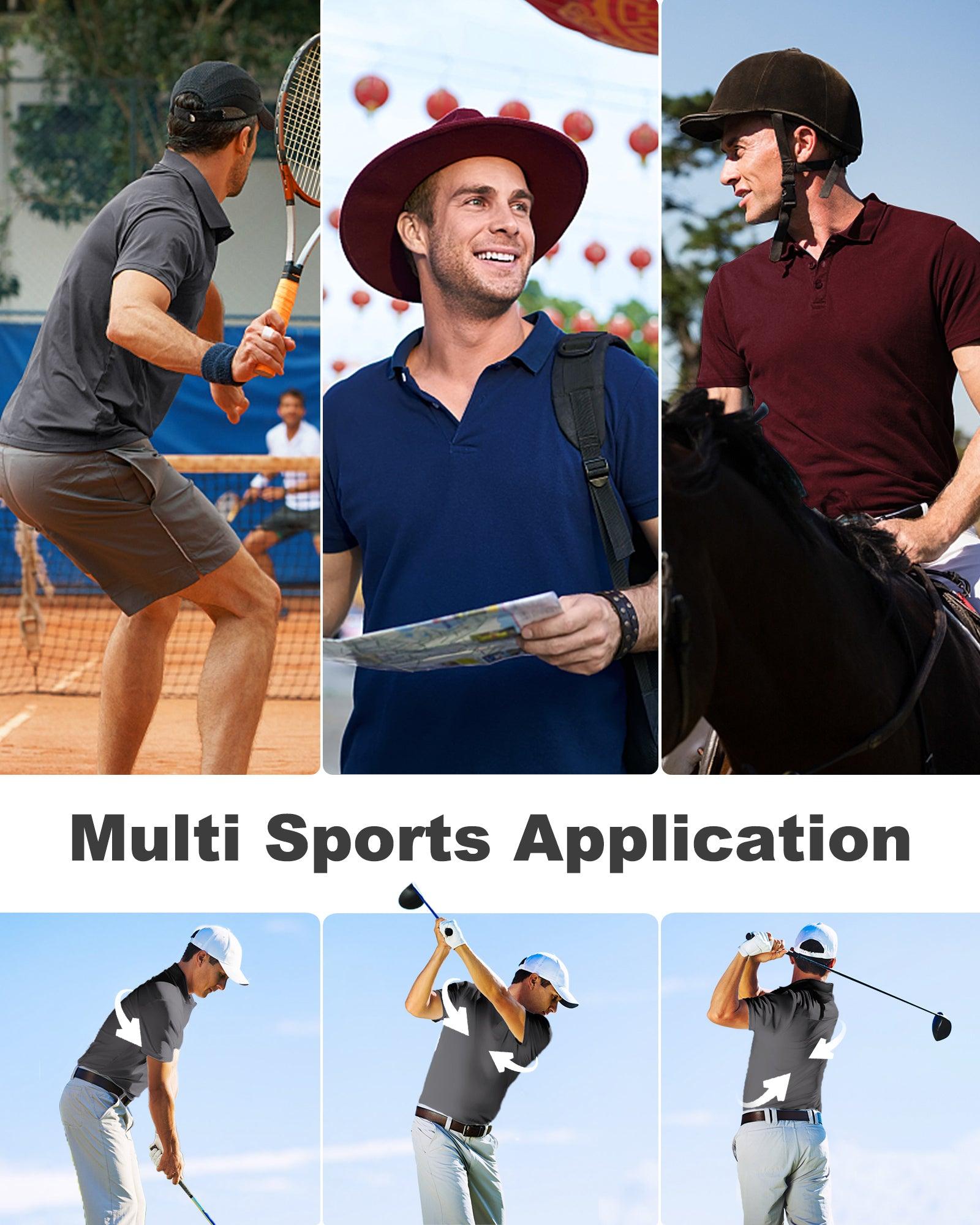 Men's Golf Polo Short Sleeve Collared T-Shirt 33,000ft