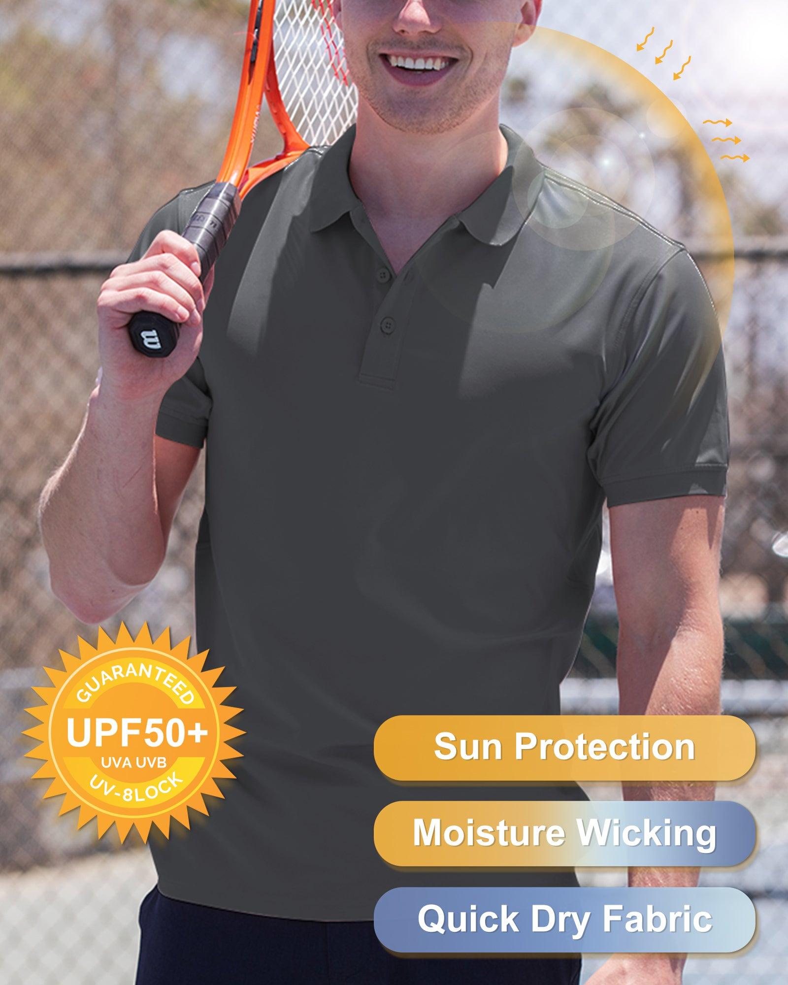 Men's Golf Polo Short Sleeve Collared T-Shirt 33,000ft