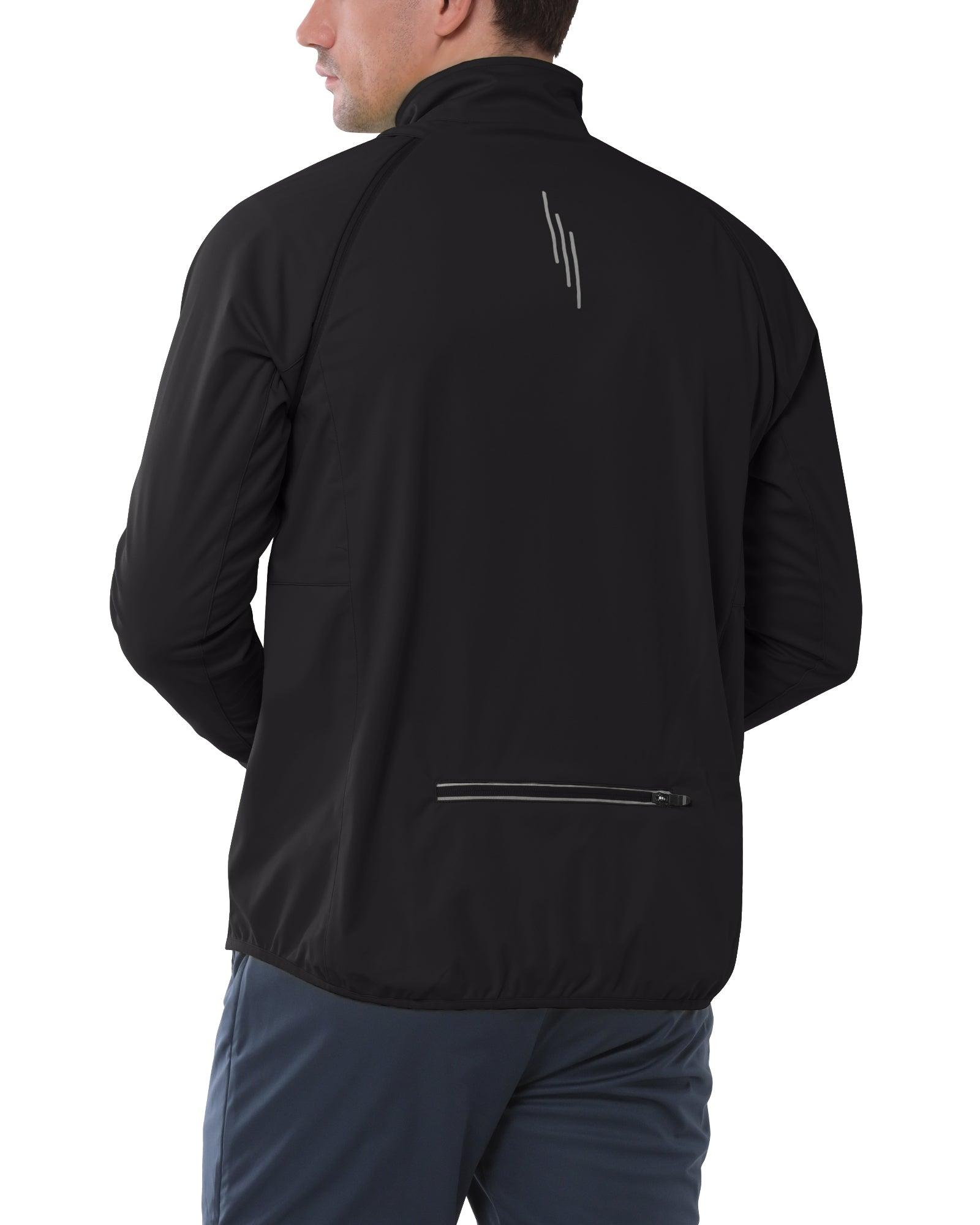 Men's Cycling Jacket Long Sleeve, Waterproof Running Bike Vest Outerwear Reflective Windproof Sleeveless Jacket 33,000ft