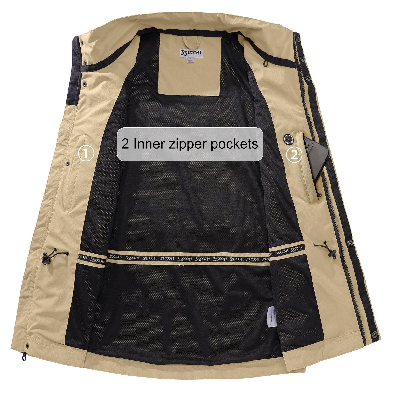 Men's 1.59 lbs Travel Vest Outerwear with 11 Multi-Pockets for Fishing Summer Outdoor 33,000ft