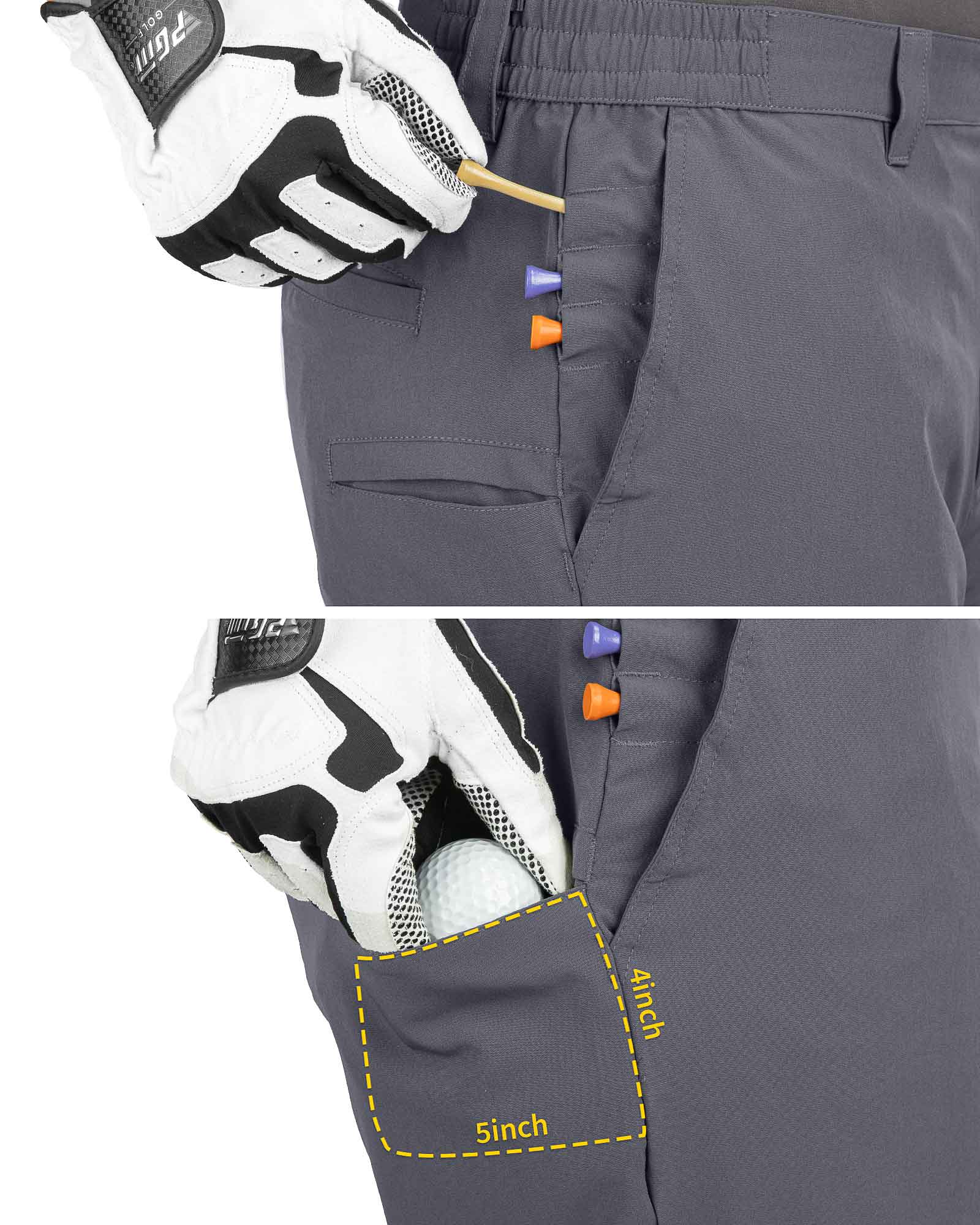 Men's 9" UPF 50+ Golf Shorts with 5 Pockets