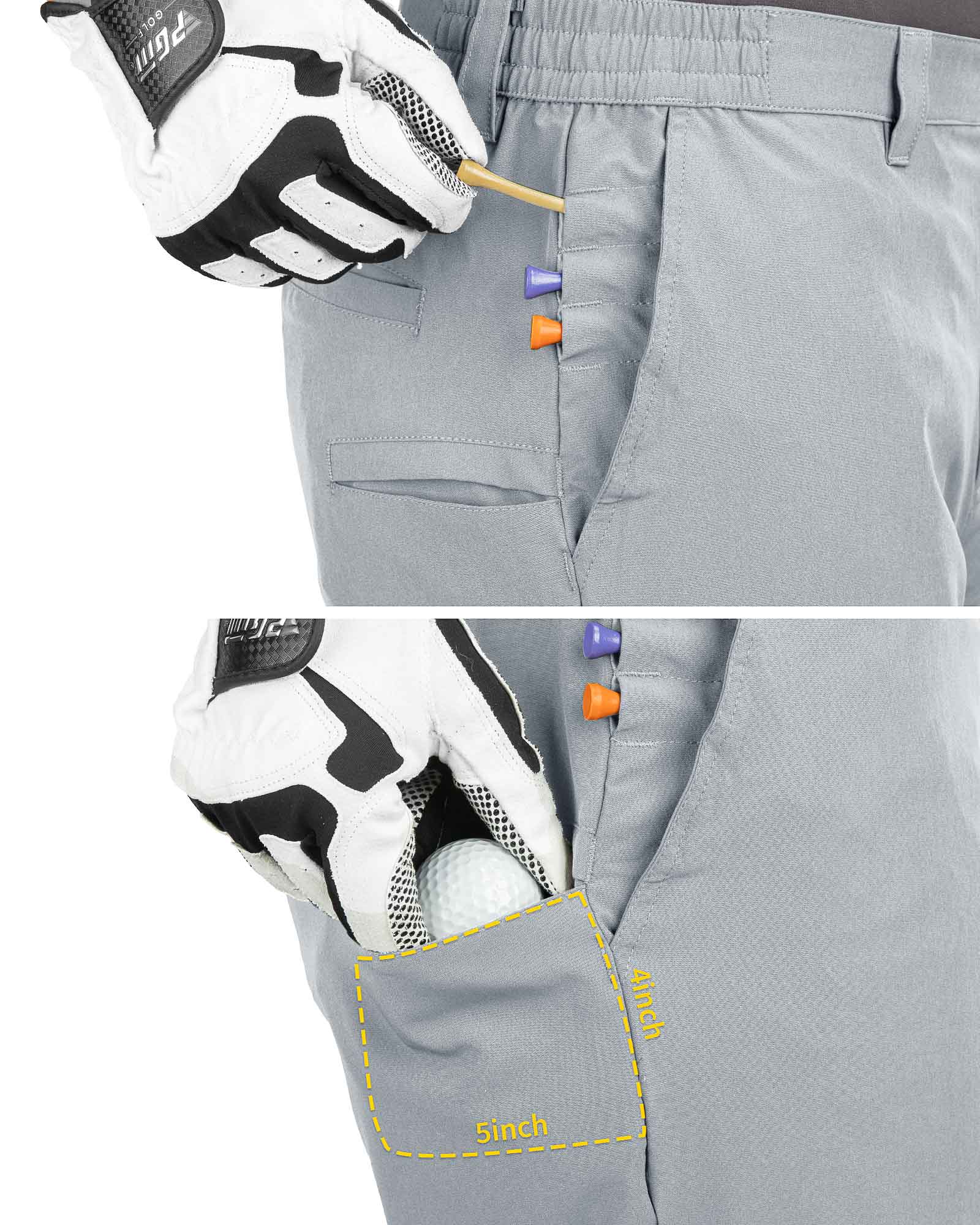 Men's 9" UPF 50+ Golf Shorts with 5 Pockets