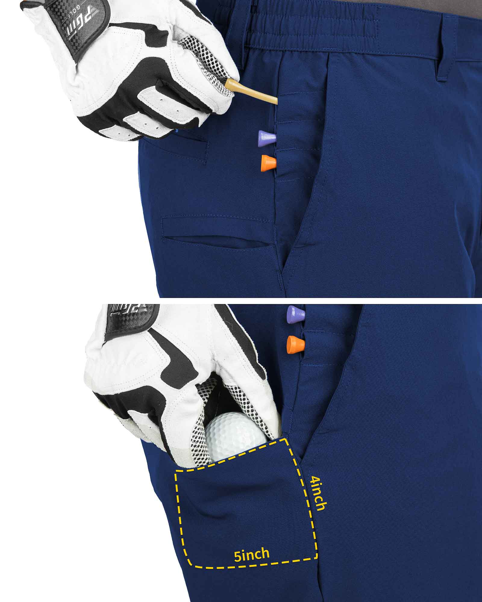 Men's 9" UPF 50+ Golf Shorts with 5 Pockets