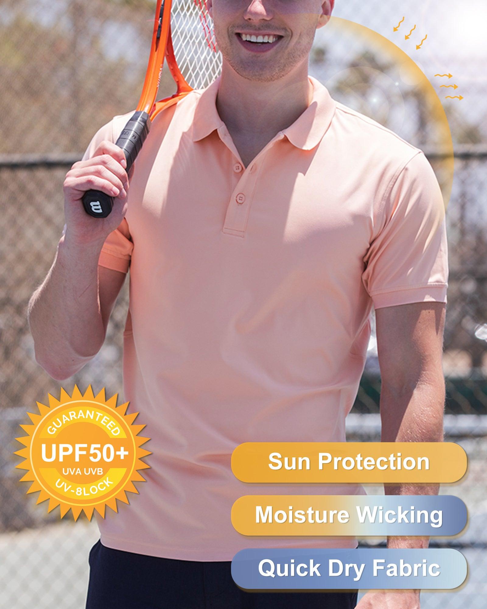 Men's Golf Polo Short Sleeve Collared T-Shirt 33,000ft
