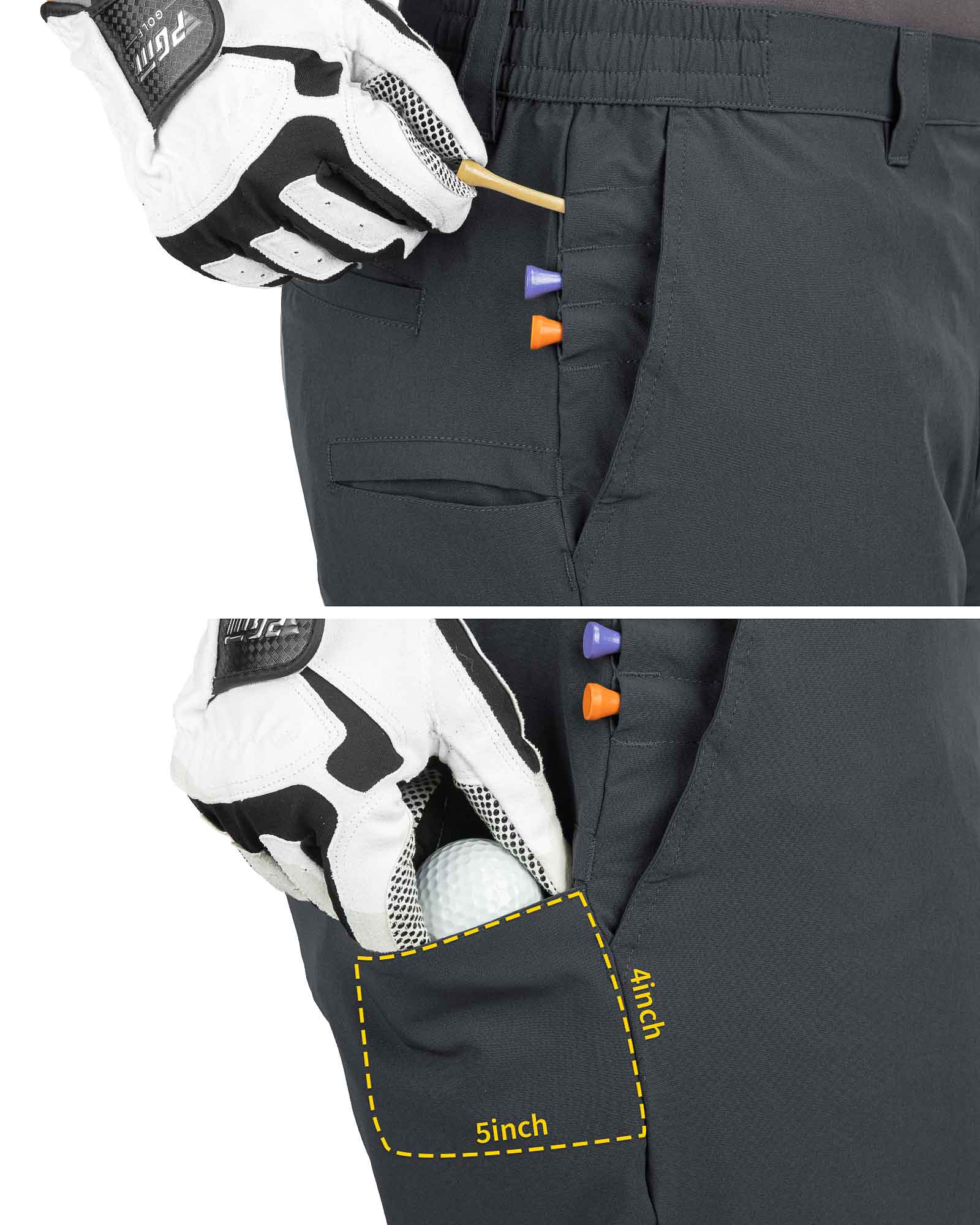 Men's 9" UPF 50+ Golf Shorts with 5 Pockets