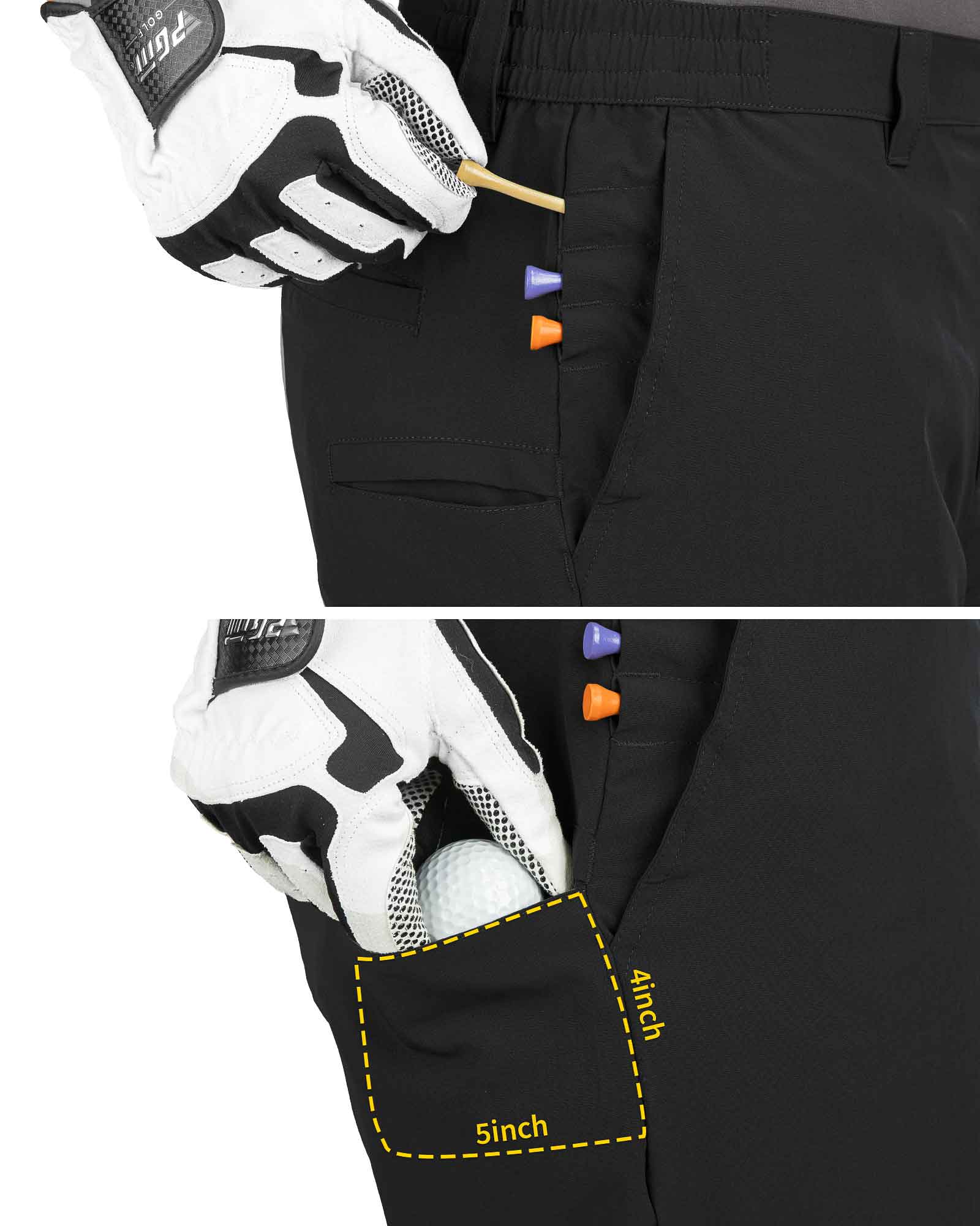Men's 9" UPF 50+ Golf Shorts with 5 Pockets