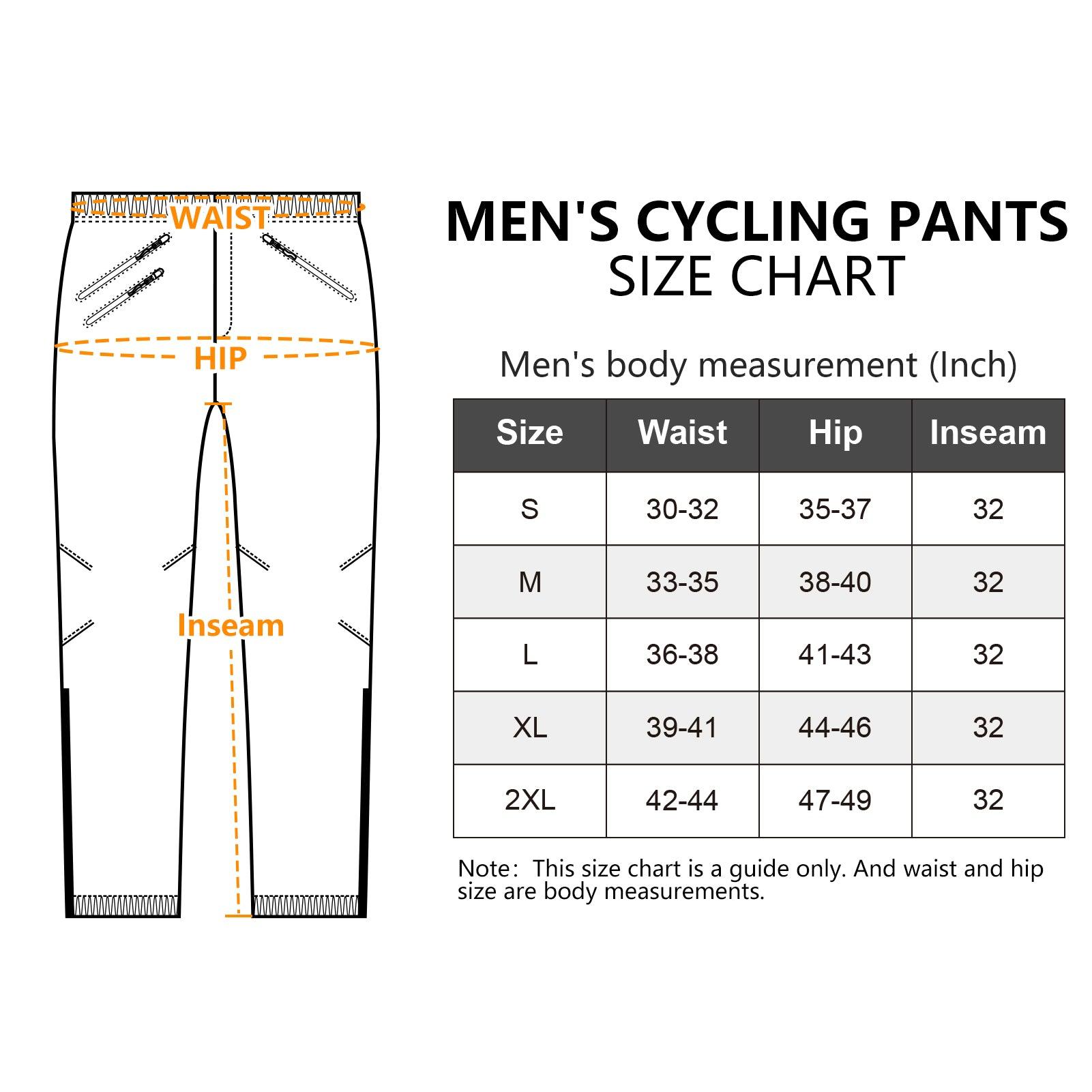 0.88 lbs/10000 mmH2O Index/10000 Level Breathable Men's Cycling Pants with Reflective and Anti-sild Design 33,000ft