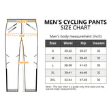 0.88 lbs/10000 mmH2O Index/10000 Level Breathable Men's Cycling Pants with Reflective and Anti-sild Design 33,000ft