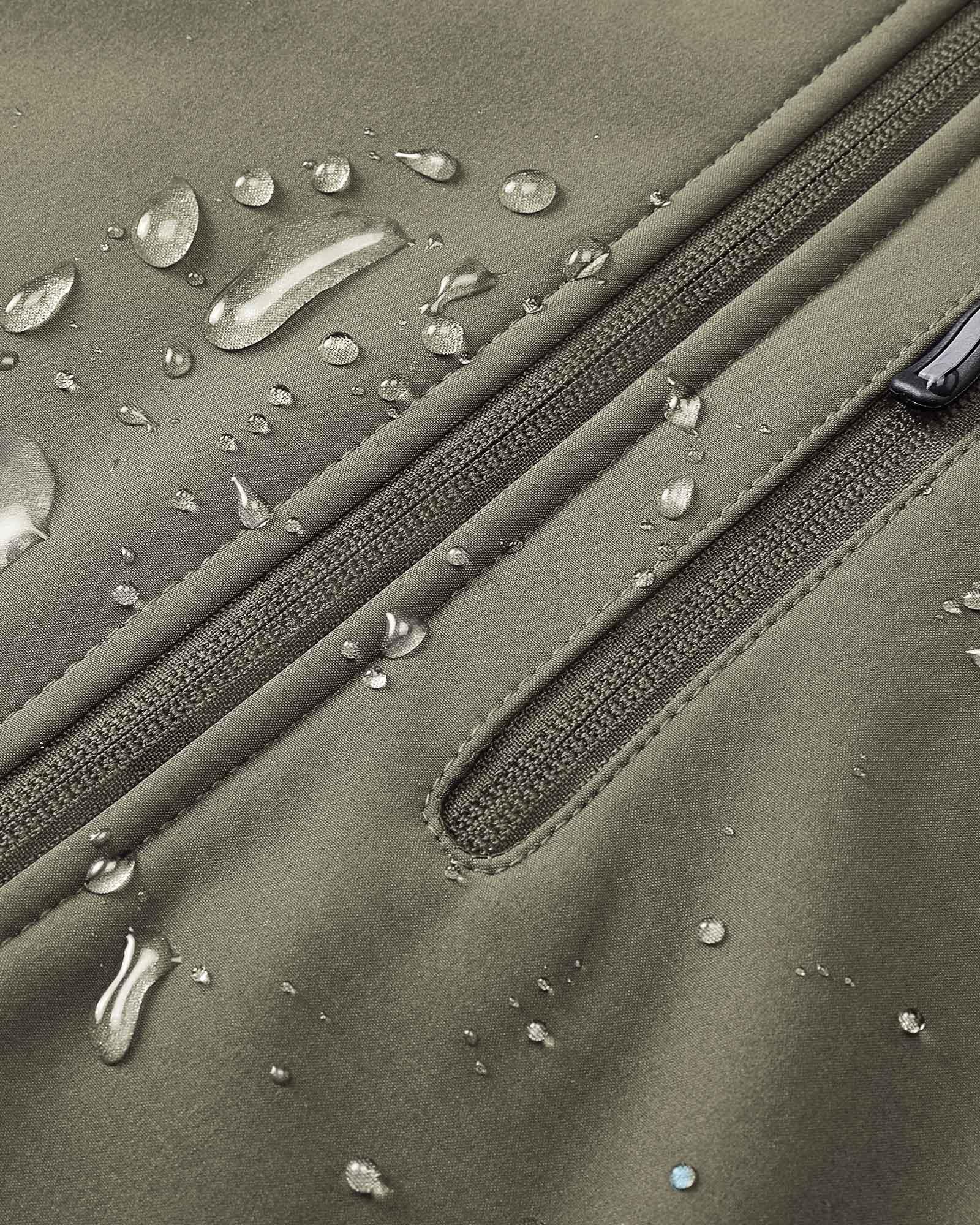 Men's Softshell Jacket with Hood Fleece Lined Windbreaker Lightweight Waterproof Jackets for Hiking - 33,000ft