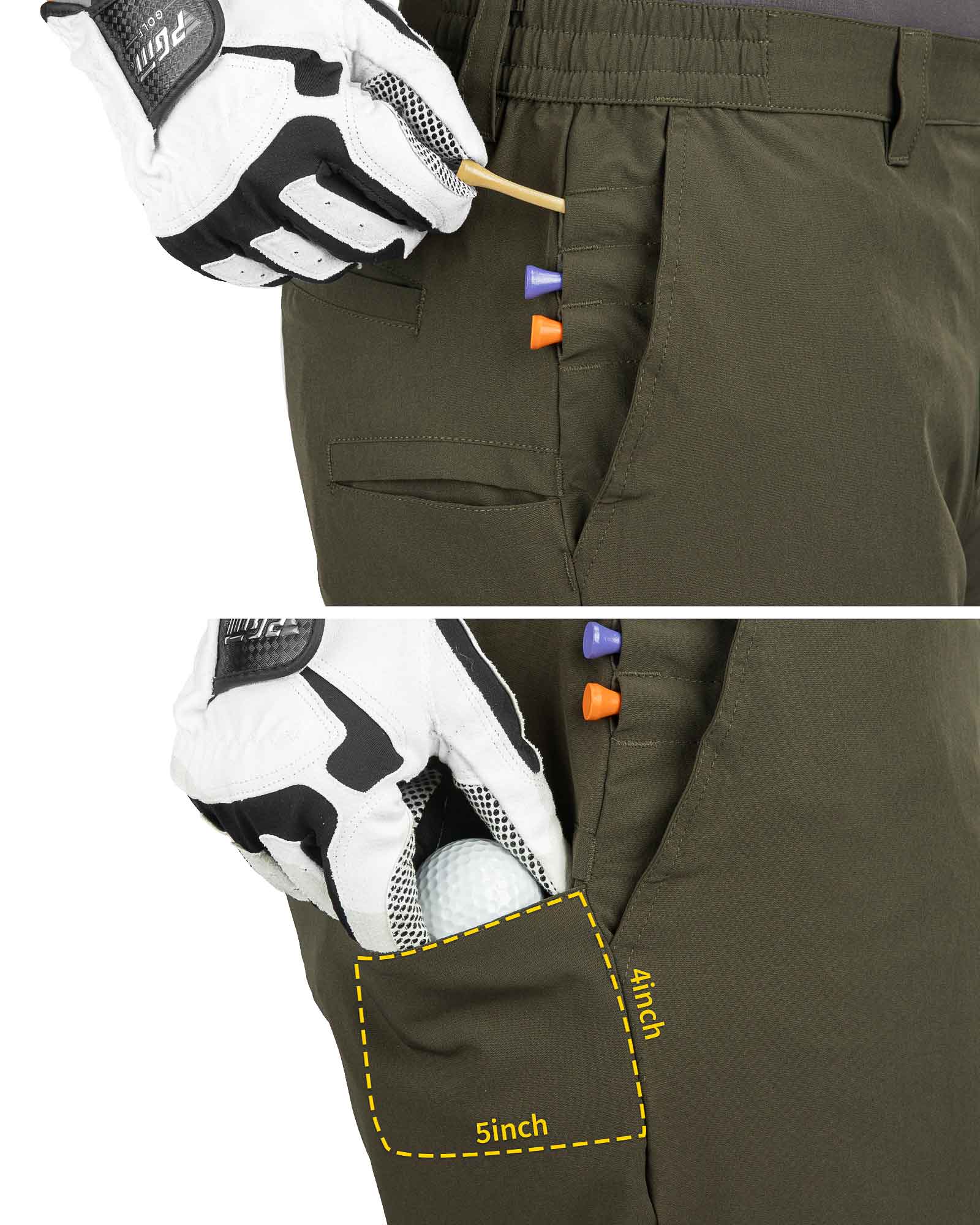 Men's 9" UPF 50+ Golf Shorts with 5 Pockets