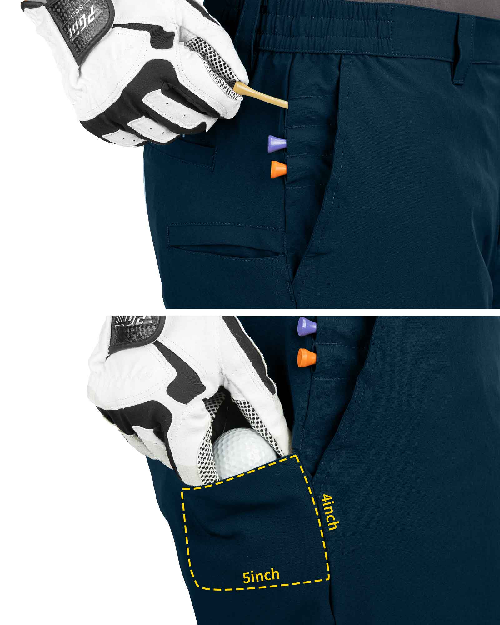 Men's 9" UPF 50+ Golf Shorts with 5 Pockets