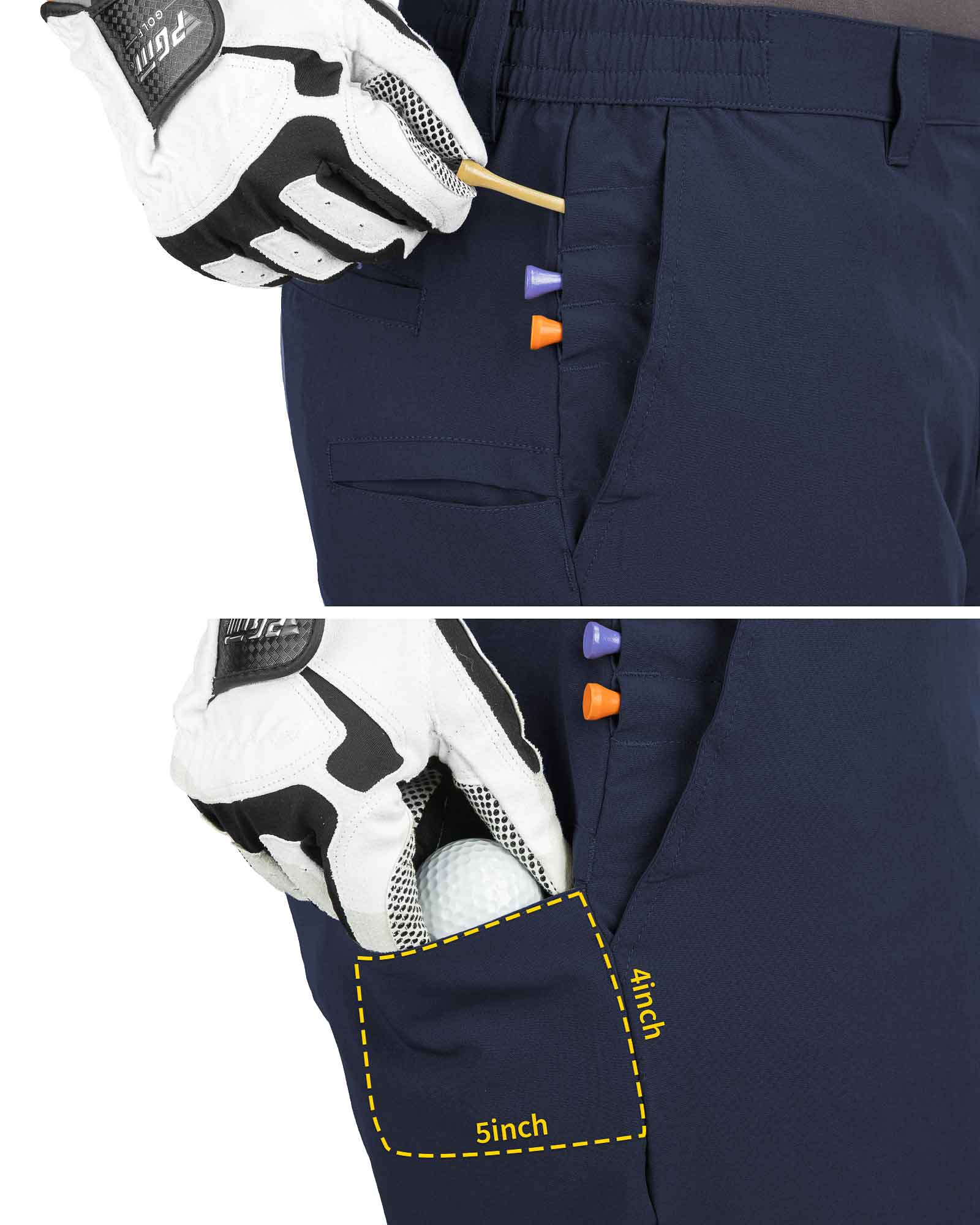 Men's 9" UPF 50+ Golf Shorts with 5 Pockets