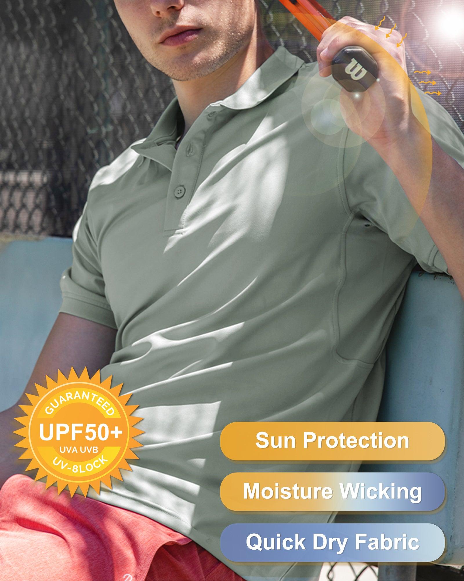 Men's Golf Polo Short Sleeve Collared T-Shirt 33,000ft