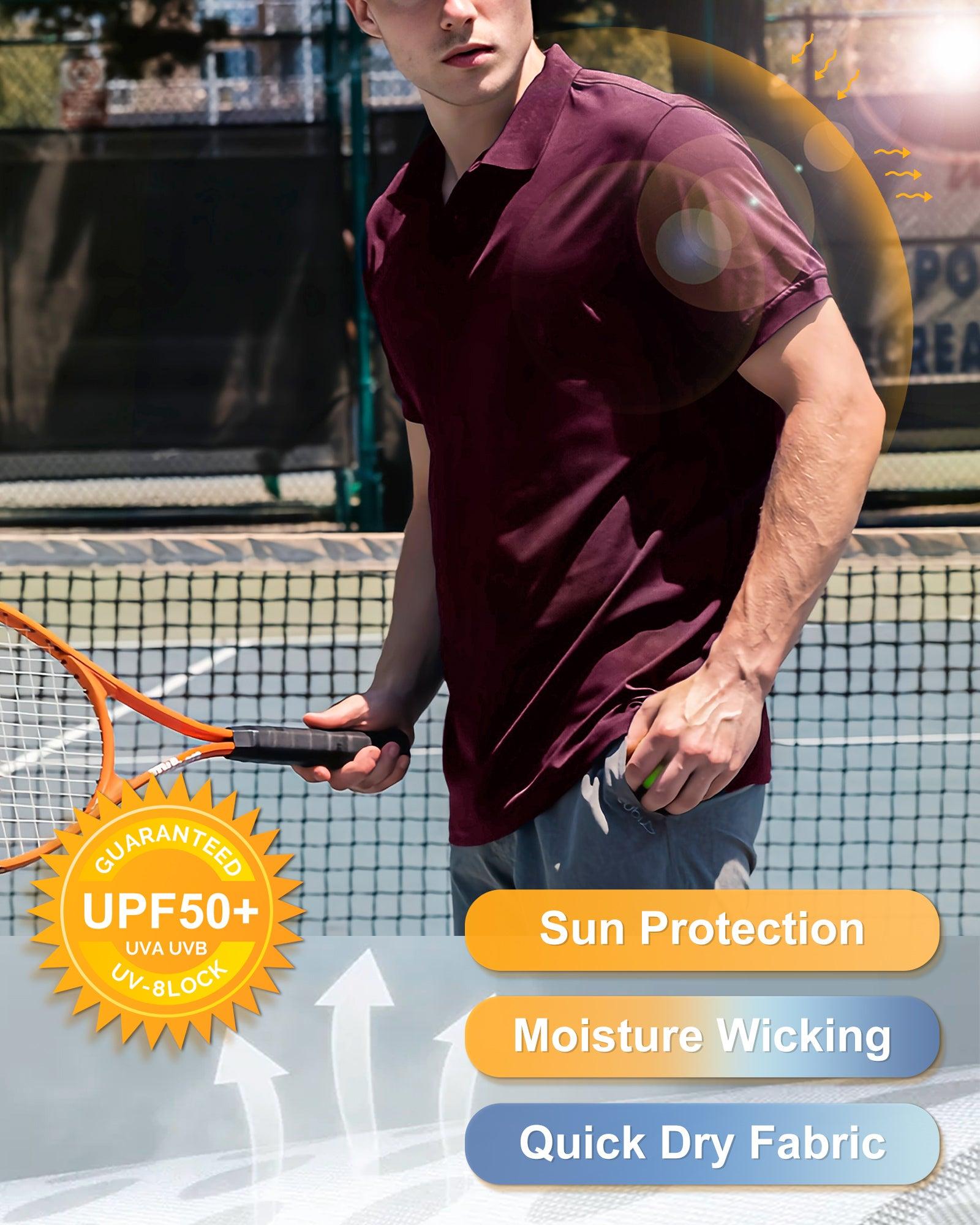 Men's Golf Polo Short Sleeve Collared T-Shirt 33,000ft
