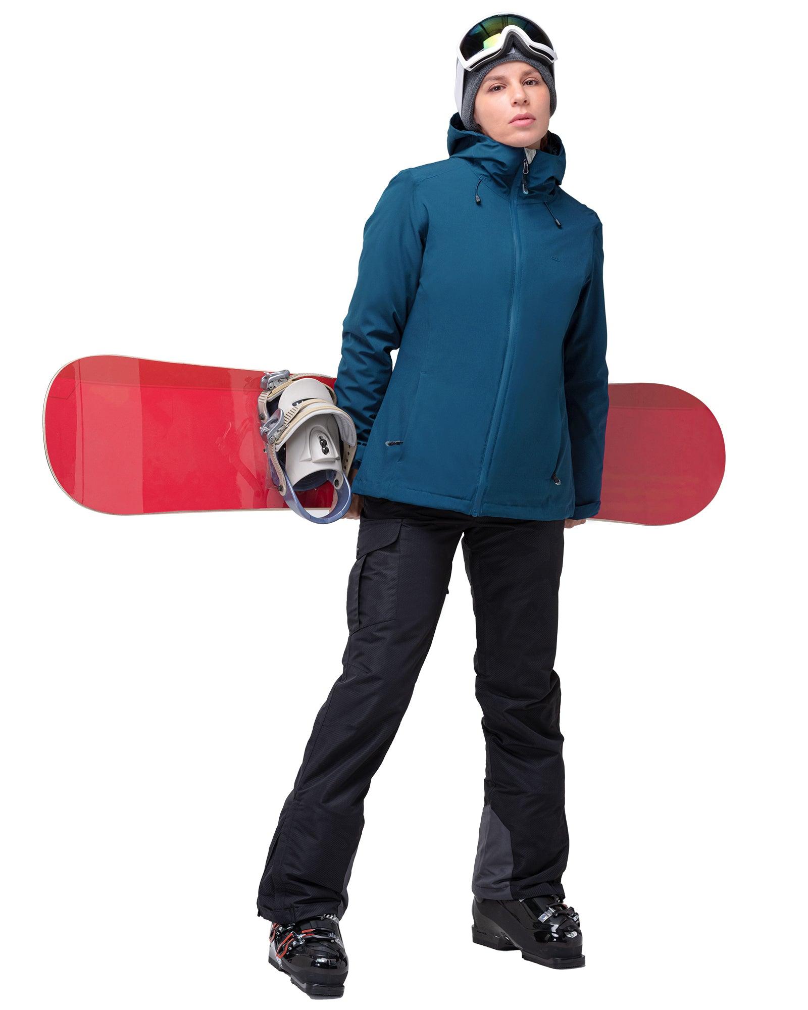 Women's Waterproof 3 in 1 ski Jacket Windproof Winter Snow Coat Ski Snowbaording Jackets Warm Raincoat 33,000ft