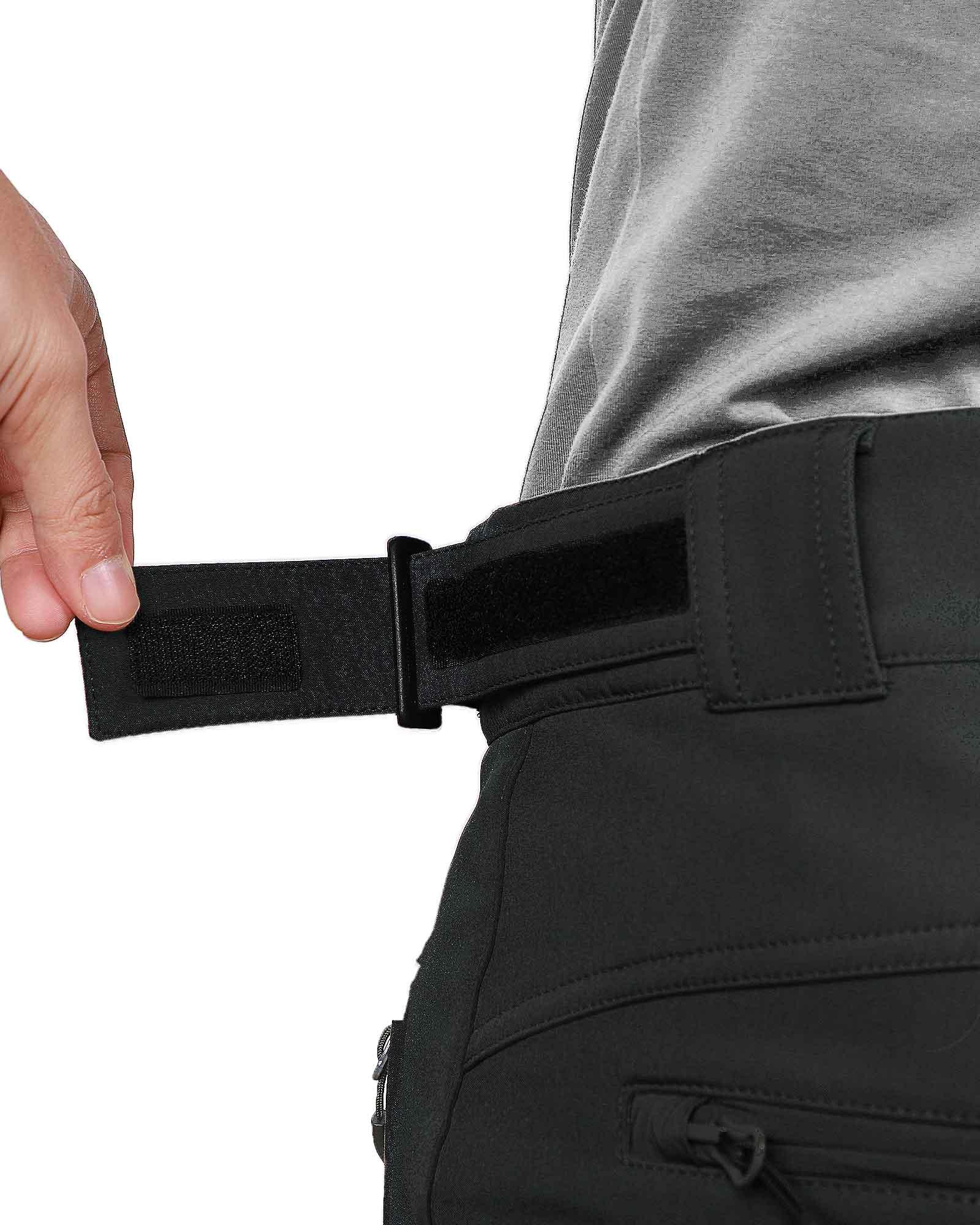 8000mm W/P Index Men’s Snow Fleece Lined Pants with 4 Pockets and Adjustable Waist - 33,000ft