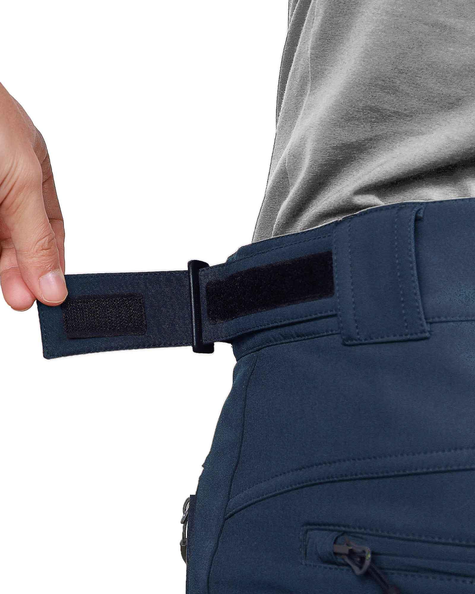 8000mm W/P Index Men’s Snow Fleece Lined Pants with 4 Pockets and Adjustable Waist - 33,000ft