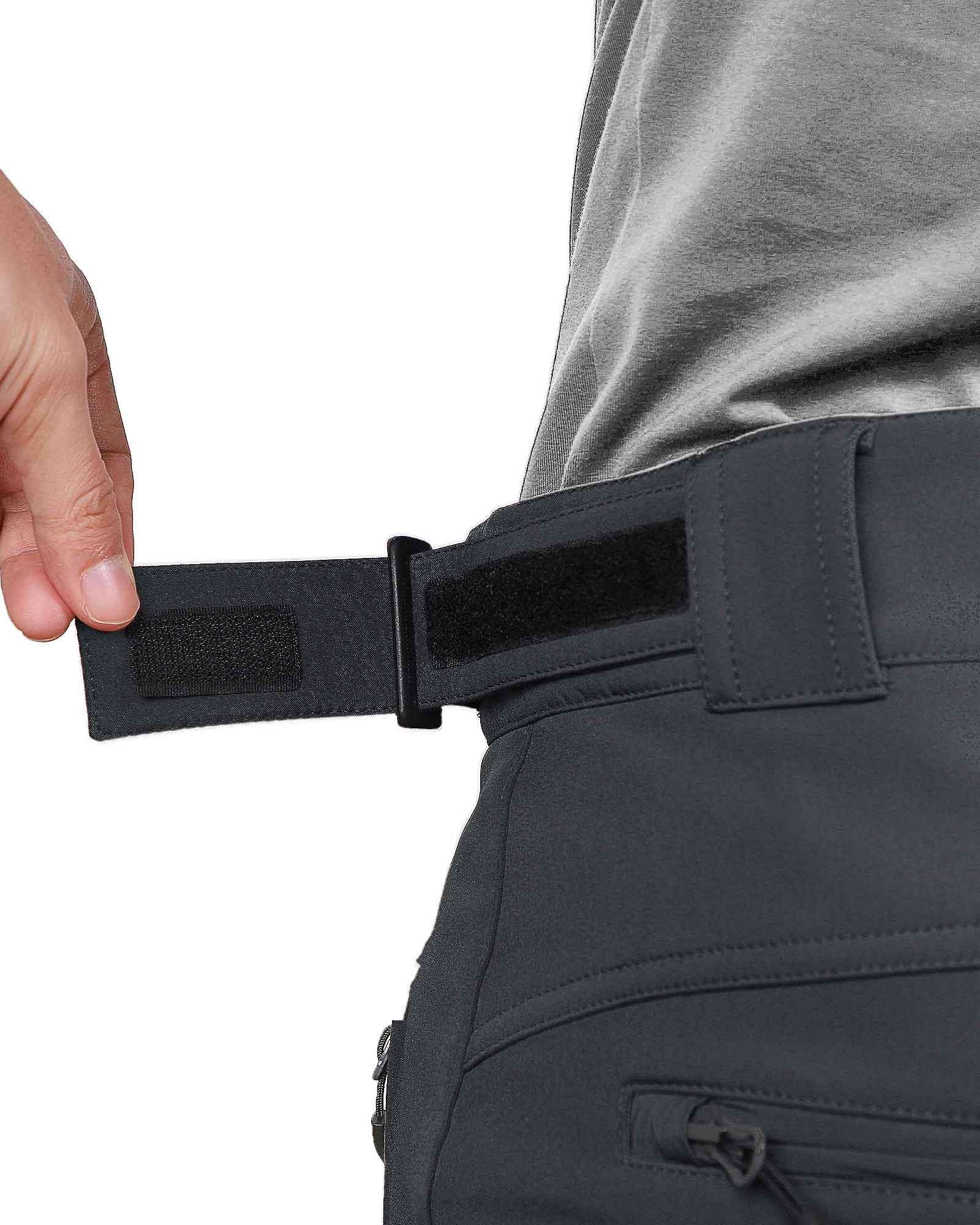 8000mm W/P Index Men’s Snow Fleece Lined Pants with 4 Pockets and Adjustable Waist - 33,000ft