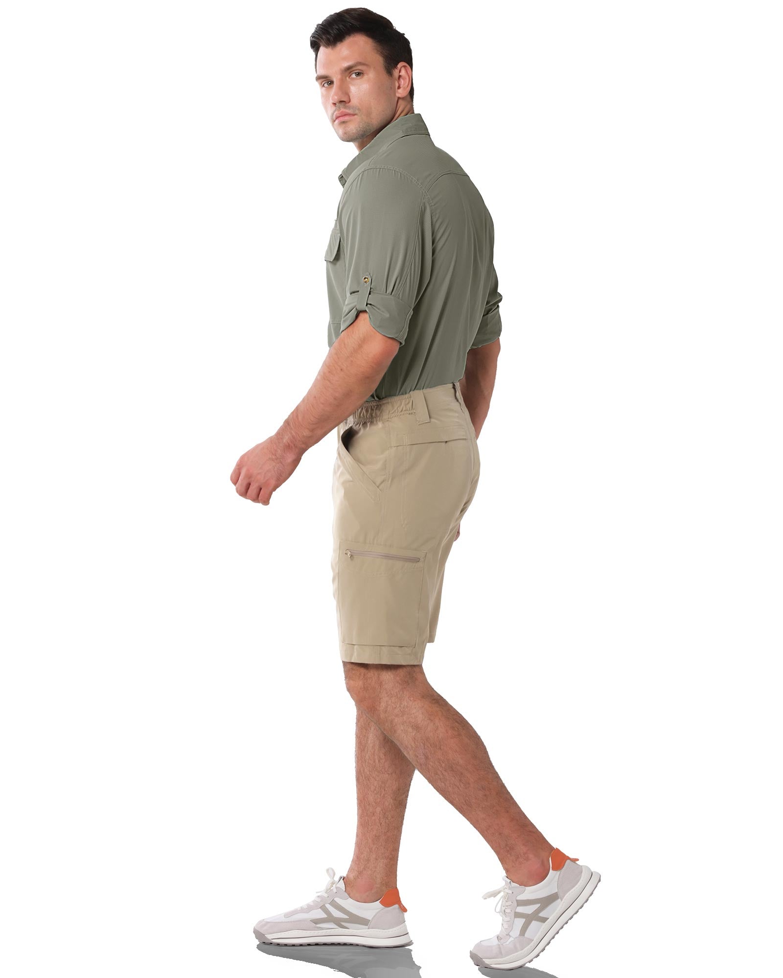 Men’s Long Sleeve UPF 50+ GEO® Air-Hole Dry Cooling Shirts with Outdoor Activity Designs