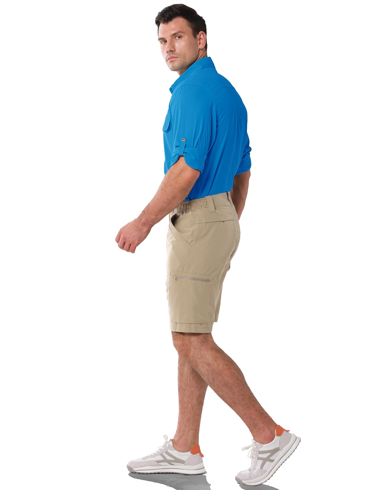 Men’s Long Sleeve UPF 50+ GEO® Air-Hole Dry Cooling Shirts with Outdoor Activity Designs