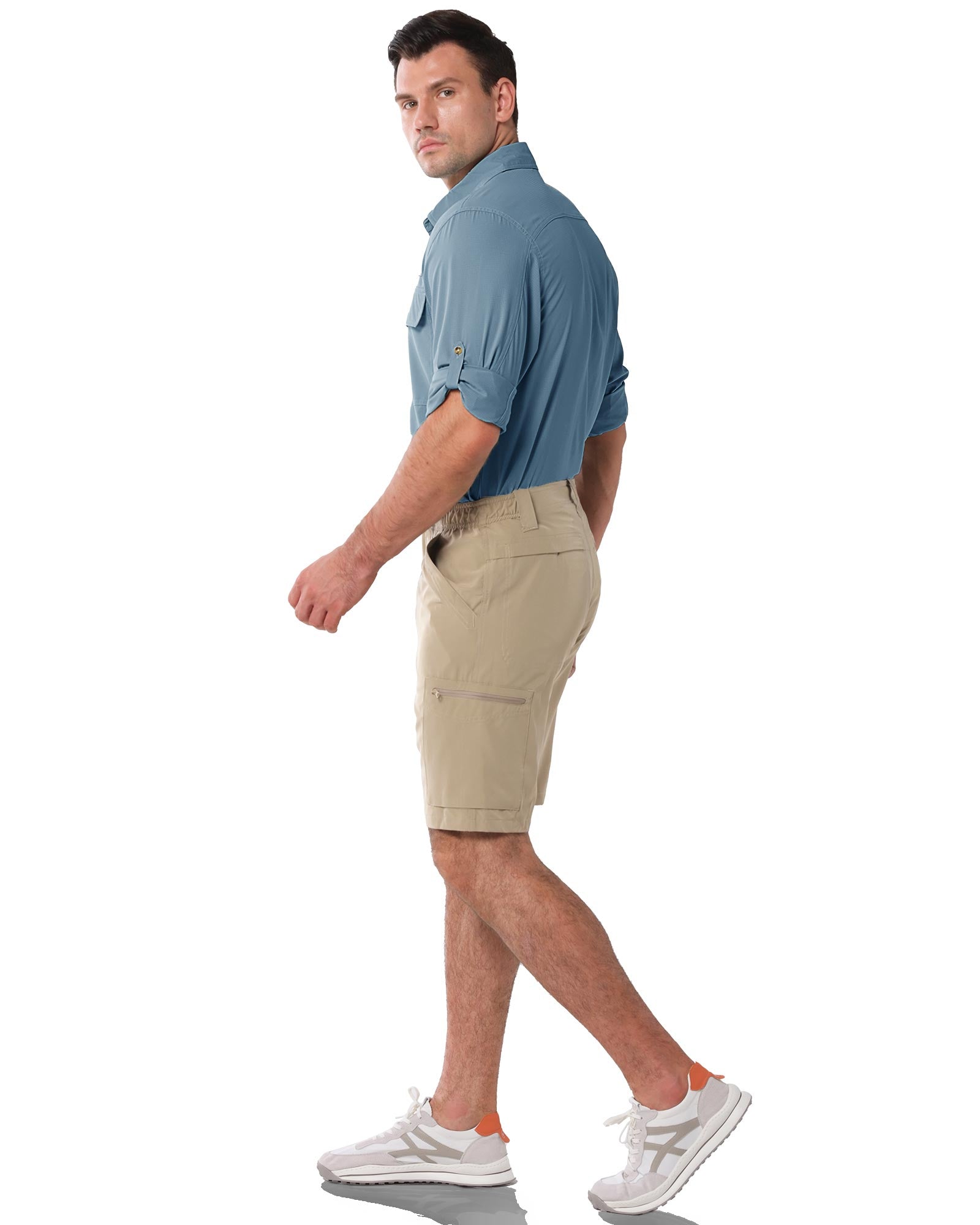 Men’s Long Sleeve UPF 50+ GEO® Air-Hole Dry Cooling Shirts with Outdoor Activity Designs