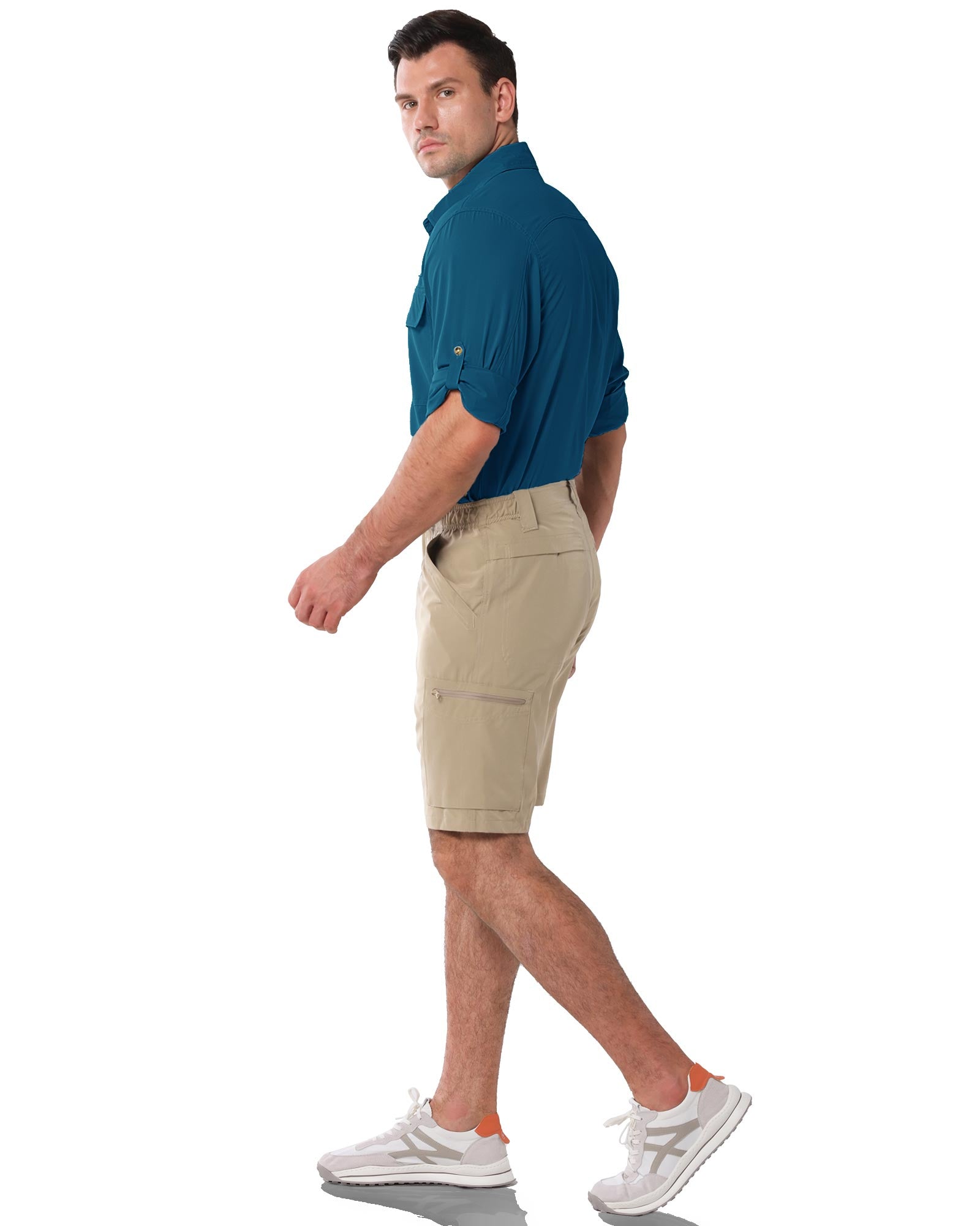 Men’s Long Sleeve UPF 50+ GEO® Air-Hole Dry Cooling Shirts with Outdoor Activity Designs
