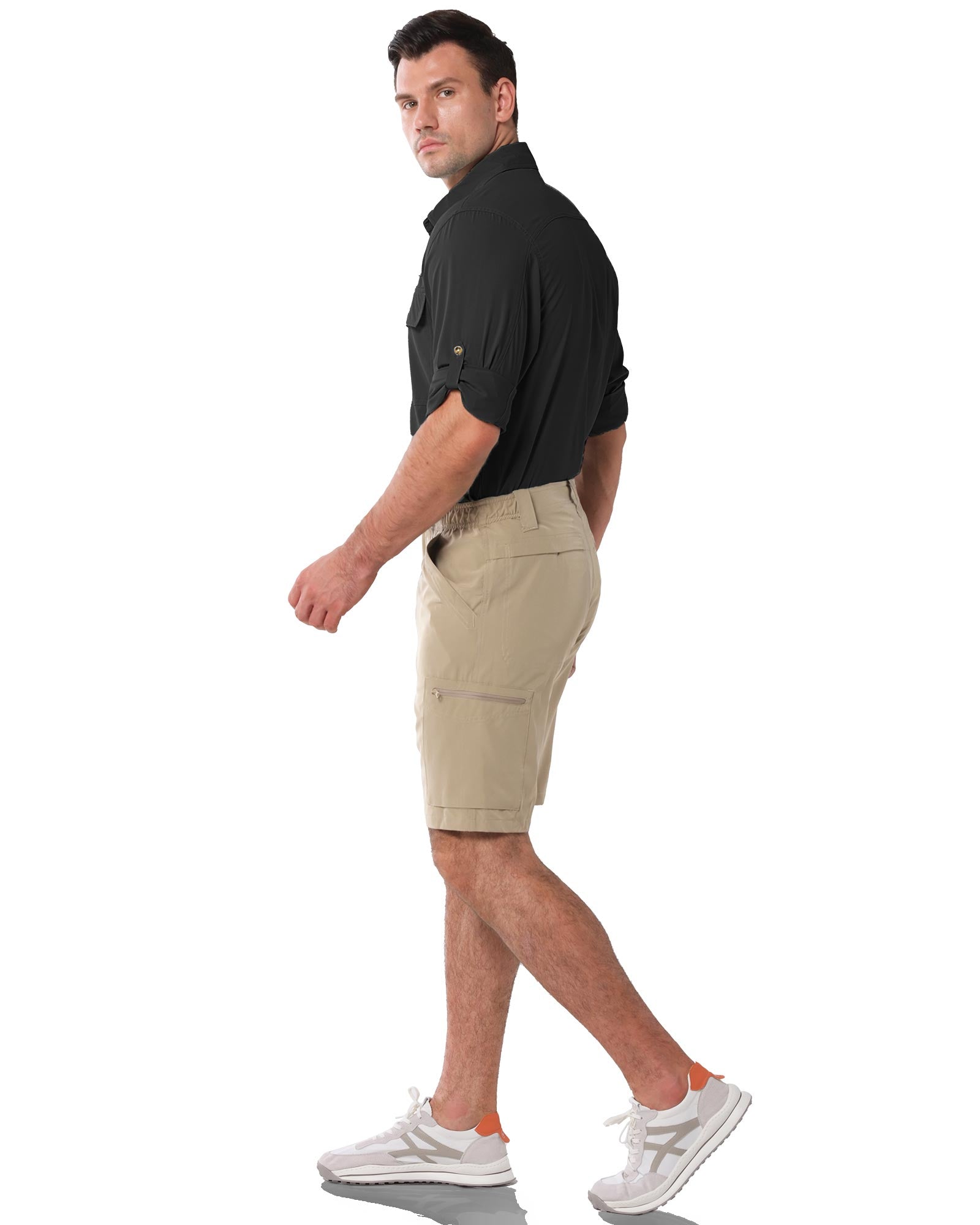 Men’s Long Sleeve UPF 50+ GEO® Air-Hole Dry Cooling Shirts with Outdoor Activity Designs