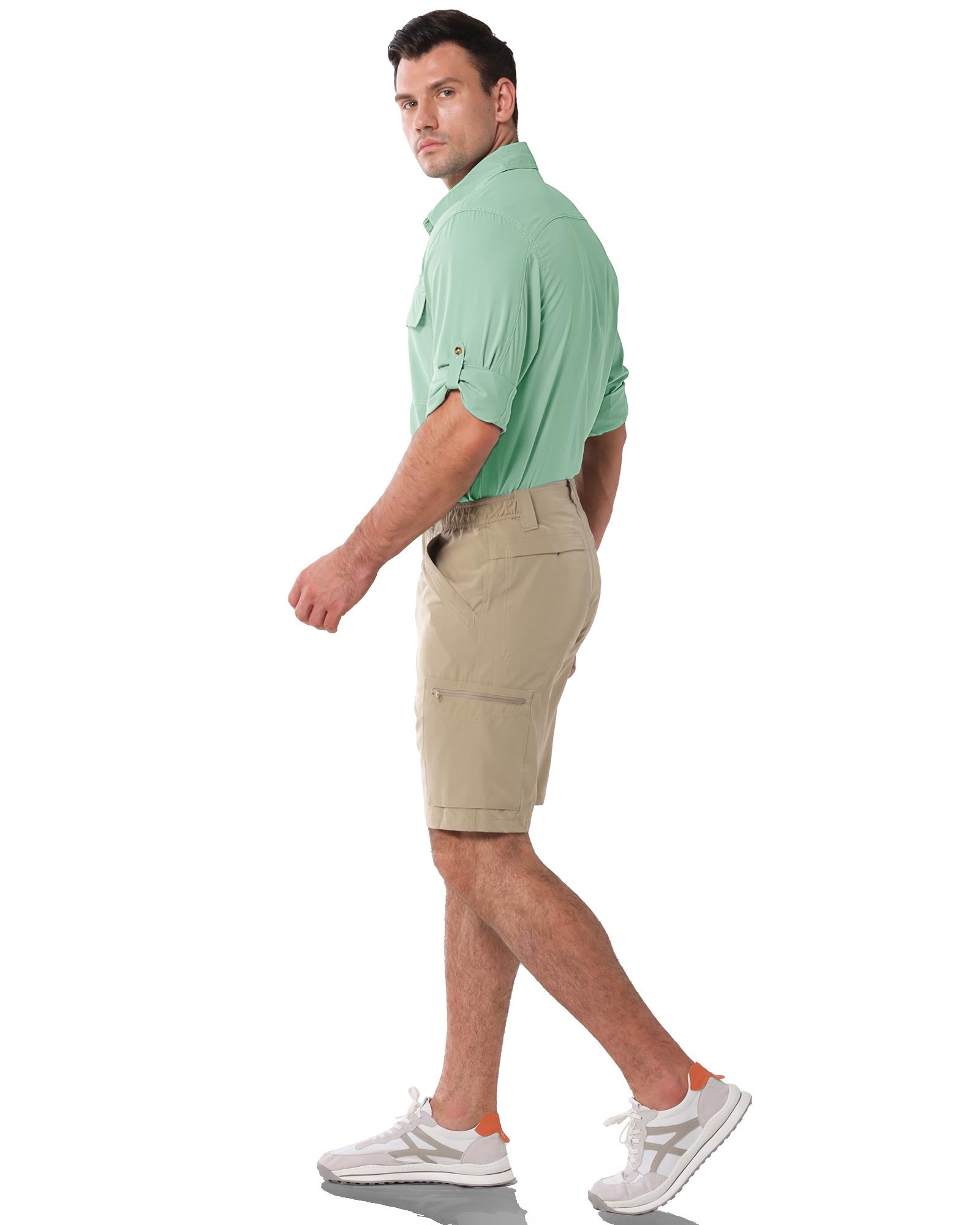 Men’s Long Sleeve UPF 50+ GEO® Air-Hole Dry Cooling Shirts with Outdoor Activity Designs
