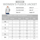 Women's Zip Up Fleece Jacket, Long Sleeve Warm Soft Polar Lightweight Coat with Pockets for Winter 33,000ft