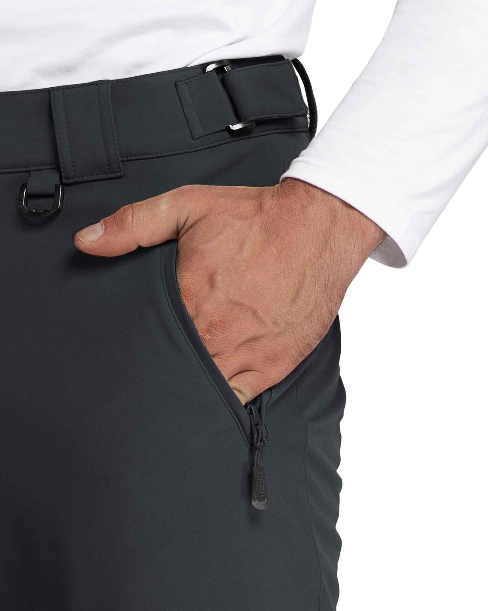 8000mm W/P Index Men’s Snow Fleece Lined Pants with 4 Pockets and Adjustable Waist - 33,000ft
